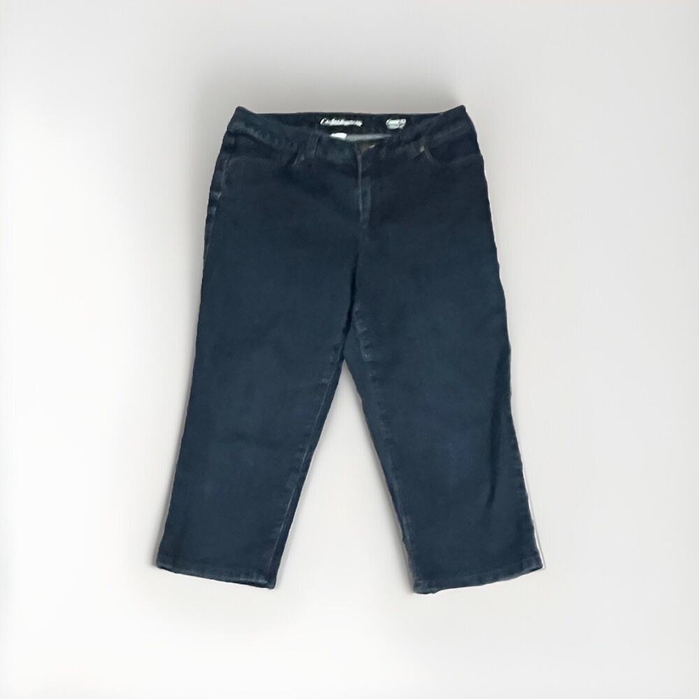 Croft & Barrow Blue Denim Classic Fit Straight Leg Capris, size 12